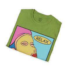 RELAX Pop Art Woman getting a SPA treatment Unisex Softstyle T Shirt  Must have T Shirt if going to the Beauty Palor or Spa