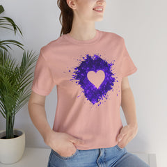 Galaxy Heart Tee — Purple or Green Splatter Heart T-Shirt
