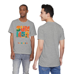 Summer Graphic Tee — Colorful Tropical "SUMMER" Typography T-Shirt