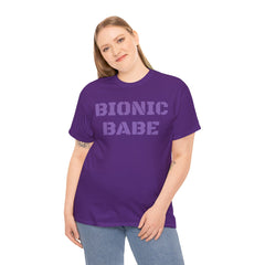 BIONIC BABE Amputee Humor   - Unisex Heavy Cotton Tee