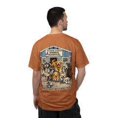 Back Graphic "Who Let the Dogs Out?" Baldwin Harbor Animal Hospital Cute Vet Clinic T Shirt