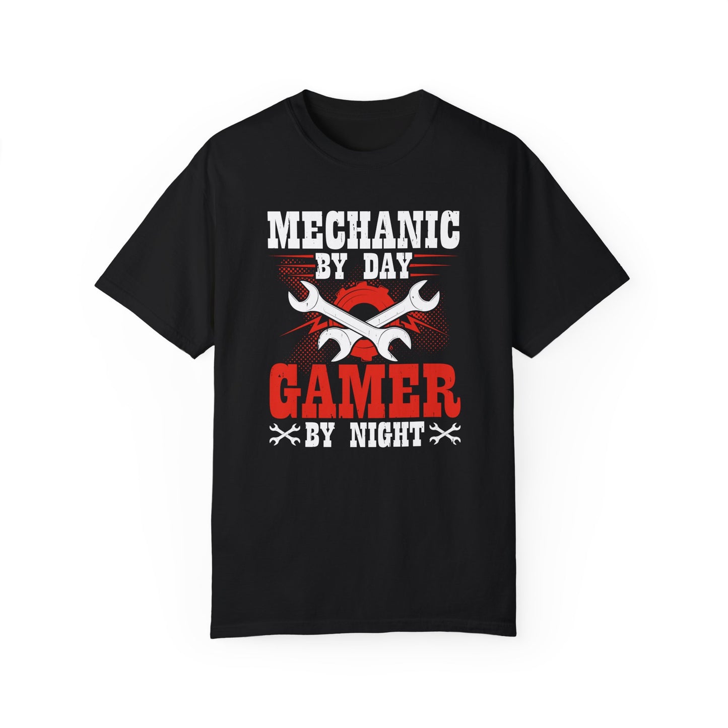 Mechanic By Day Gamer By Night, Comfort Colors Unisex Relaxed Fit T Shirt