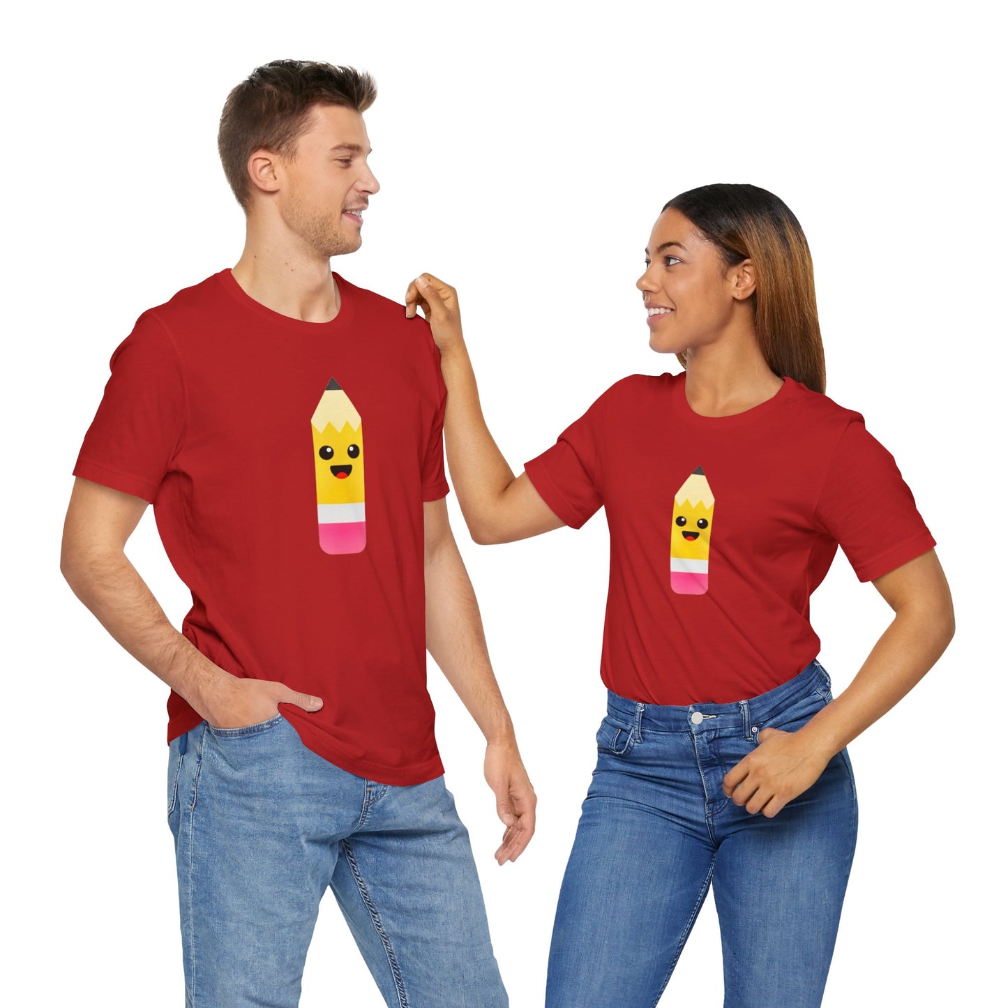 Emoji TEACHER PENCIL- Graphic Unisex Jersey Short Sleeve Tee