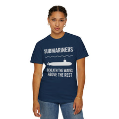 Submariners T‑Shirt — “Beneath the Waves Above the Rest” Navy Crew Tee