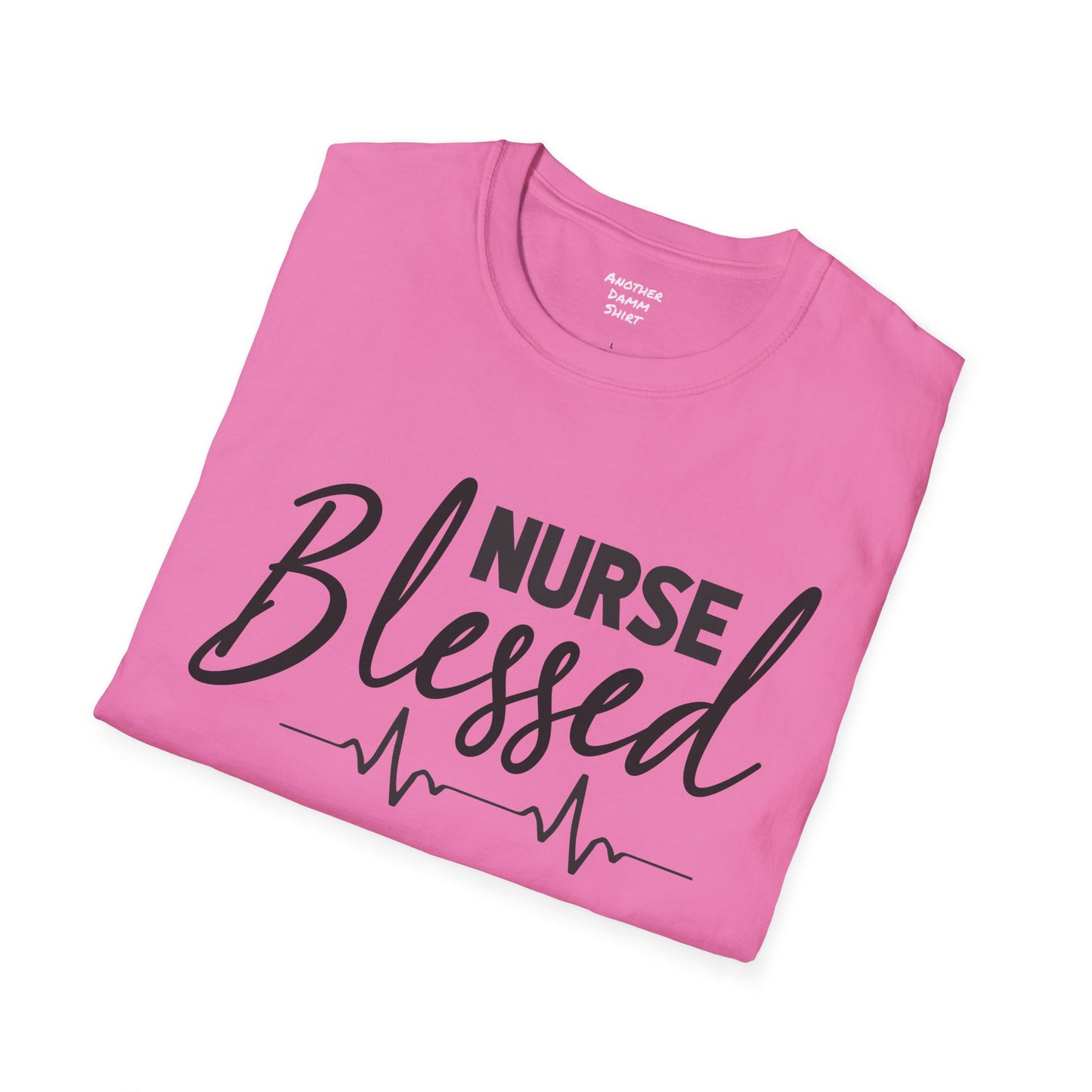 Blessed Nurse - Unisex Softstyle T-Shirt | Nurse Awareness, Medical Wear, Gift For Her, Scrubs Lover, Hospital Staff Gift, Registered Nurse