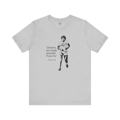 Terry Fox Inspirational Amputee Quote - Unisex Short Sleeve Tee,Amputee Awareness,Gift For Him,Gift For Her,Leg Amputee,Limb Loss Awareness