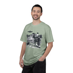 UFO Meets Cowboy Vintage Graphic T-Shirt — Retro Western Alien Tee
