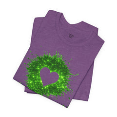 Galaxy Heart Tee — Purple or Green Splatter Heart T-Shirt