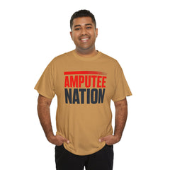 Amputee Nation Unisex Heavy Cotton Tee, Support Shirt, Gift for Amputees, Awareness Apparel, Casual Comfort Wear