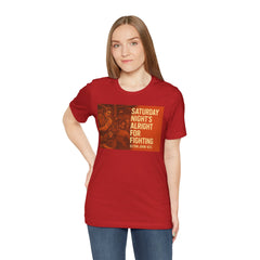 Music Inspired Unisex Tee - Saturday Nights All Right For Fighting Graphic