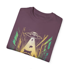 Raccoon UFO Funny Comfort Colors Graphic T-Shirt