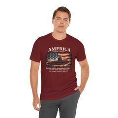 America 250th Submarine 125th Flag T-Shirt — Vintage USA Military Tee