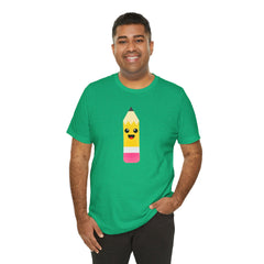 Emoji TEACHER PENCIL- Graphic Unisex Jersey Short Sleeve Tee