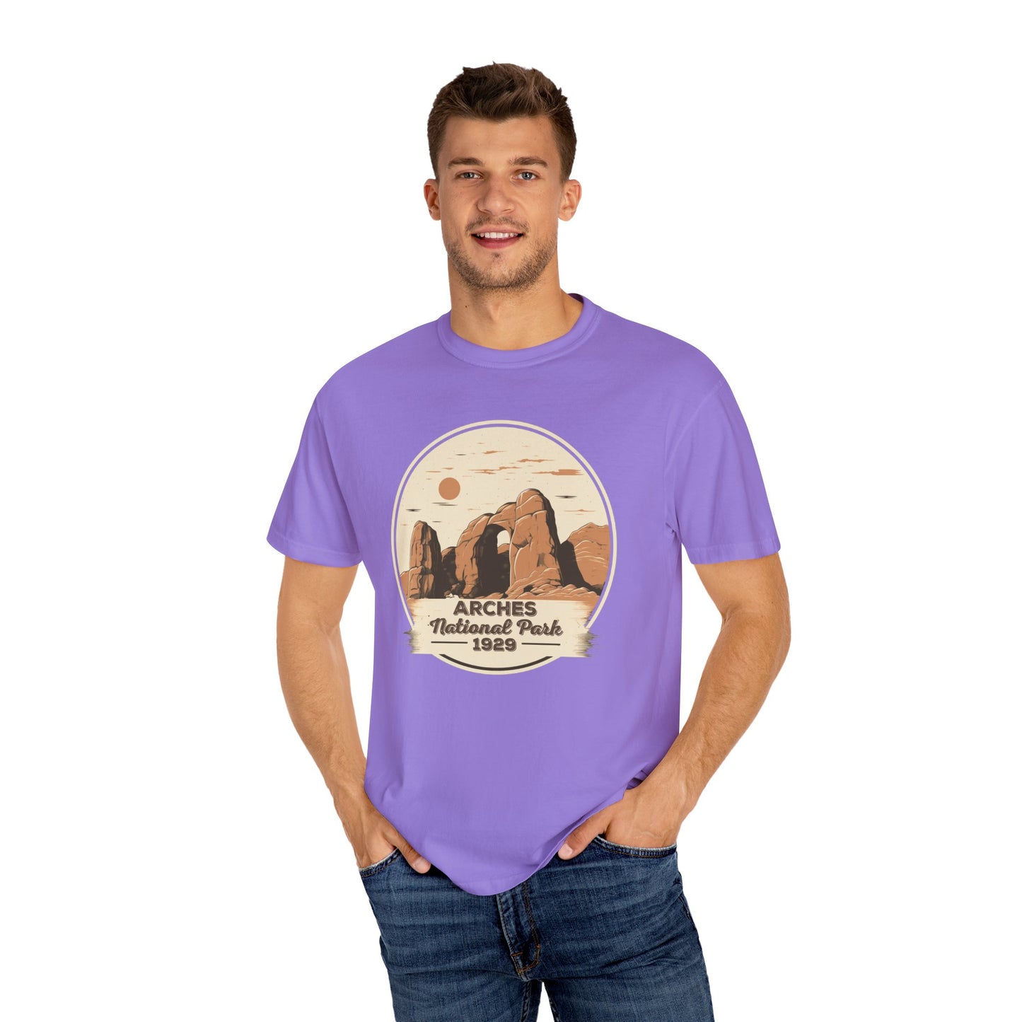 Arches National Park Graphic, Comfort Colors Soft Relaxed Fit Unisex Garment-Dyed T-shirt