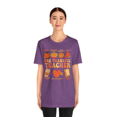 One Thankful Teacher T‑Shirt – Fall and Thanksgiving  Teacher Appreciation Tee