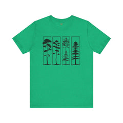 Nature-Inspired Unisex Jersey Tee, Tree Graphic T-Shirt, Eco-Friendly Fashion, Gift for Nature Lovers, Casual Wear, Outdoor Adventure