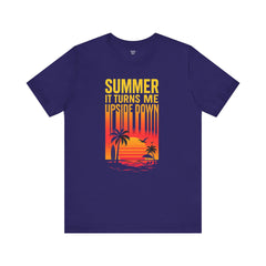 Summer Vibes Unisex Tee - "Summer, It Turns Me Upside Down" Graphic Shirt