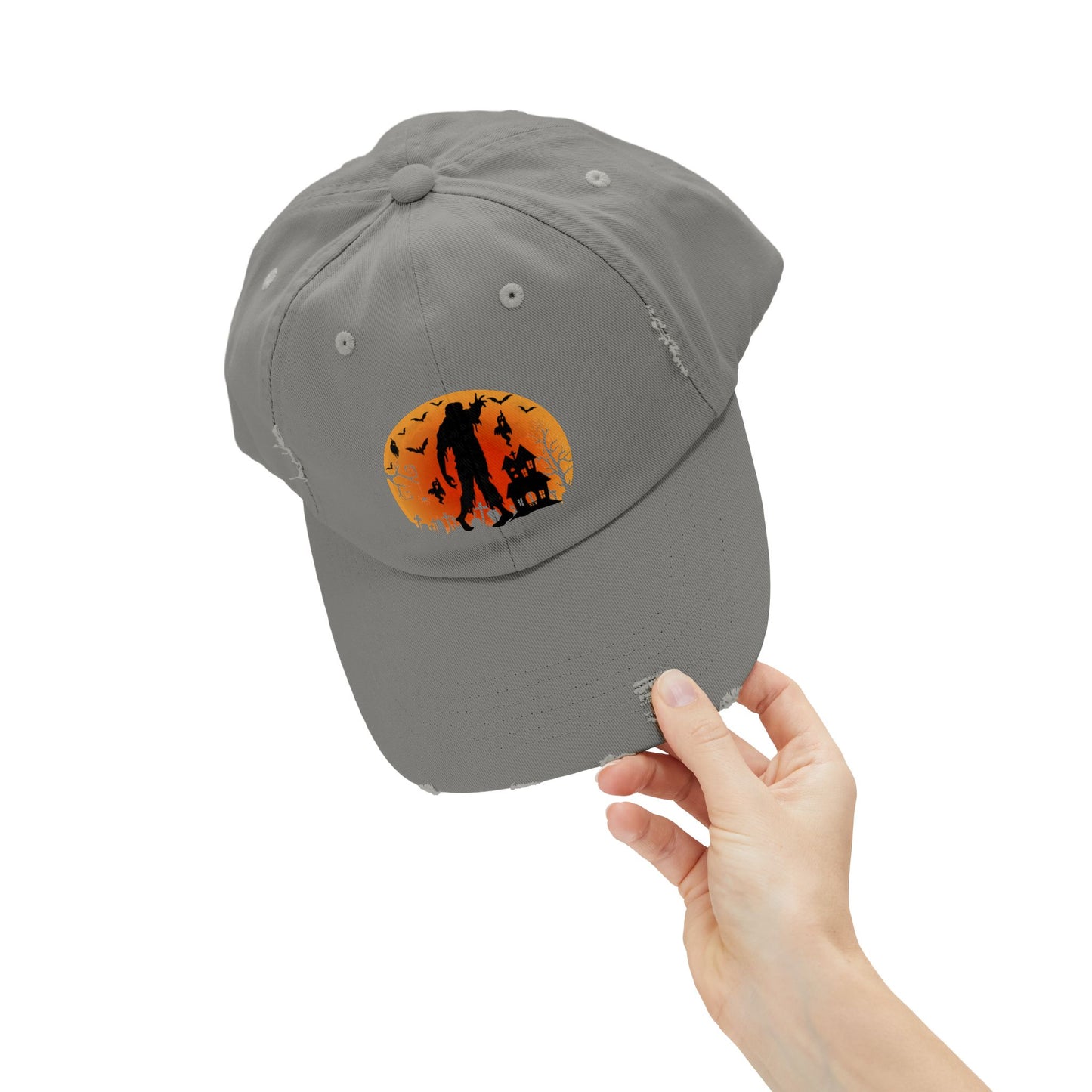 Haunted House Zombie Unisex Distressed Cap