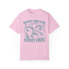 Support Local Street Cats, Retro Style Comfort Colors Shirt