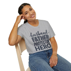 Husband Father Protector Hero Unisex Softstyle T-Shirt