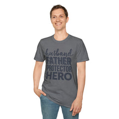 Husband Father Protector Hero Unisex Softstyle T-Shirt