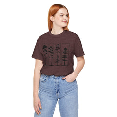 Nature-Inspired Unisex Jersey Tee, Tree Graphic T-Shirt, Eco-Friendly Fashion, Gift for Nature Lovers, Casual Wear, Outdoor Adventure