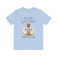 Pope Leo XIV New York Knicks Fan Short Sleeve Tee - Made in USA
