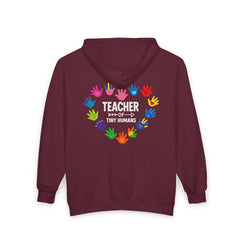 Colorful Teacher Of Tiny Humans Zippered Hoodie