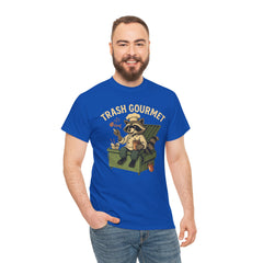 Trash Gourmet Unisex Heavy Cotton Tee, Funny Graphic T-Shirt, Quirky Casual Wear, Unique Gift for Food Lovers, Eco-Friendly Apparel