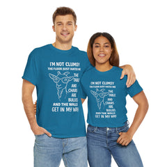 Clumsy Funny Goat Graphic Tee | Unisex Heavy Cotton Tee | Great Gift for Animal Lovers, Birthdays, Casual Wear, Humorous Gifts, Everyday Style
