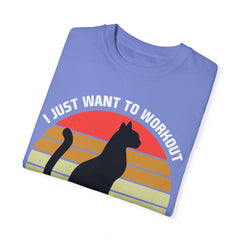 Workout & Cat Lover Unisex T-Shirt - I Just Want to Workout and Hang with My Cat