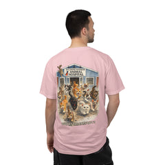 Back Graphic "Who Let the Cats Out?" Baldwin Harbor Animal Hospital Cute Vet Clinic T Shirt