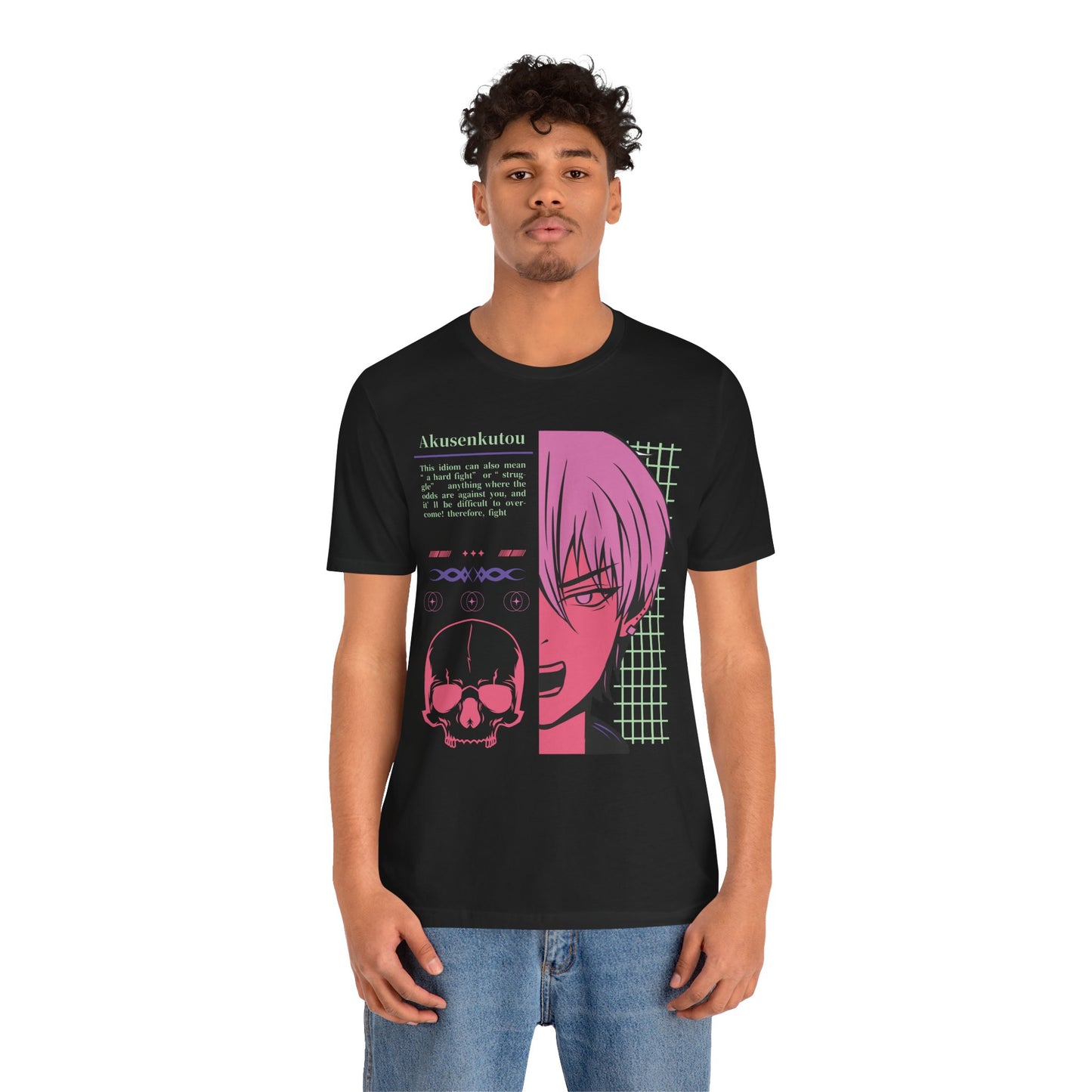 Anime Skull Art - Unisex Jersey Short Sleeve Tee