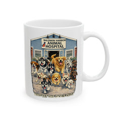 Who Let The Dogs Out Baldwin Harbor Animal Hospital Ceramic Mug – (11oz/15oz)