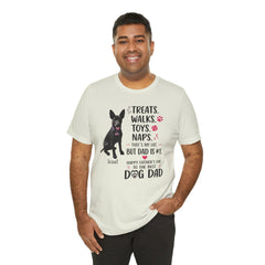 Personalized Dog Dad T‑Shirt — "Treats. Walks. Toys. Naps." Father's Day Gift