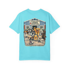 Lauren McGowan Front Logo Back Graphic Baldwin Harbor Animal Hospital "Who Let the Dogs Out?" Tee