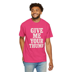 Two And A Half Men Inspired Graphic T-Shirt - Give Me Your Thumb Vintage Tee