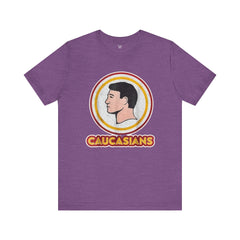 Graphic Tee - Funny Caucasians Satire Head Shot Unisex Jersey Short Sleeve Tee