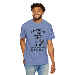 Certified Shenanigans Specialist T-shirt, Funny Tee, Unique Gift for Raccoon Lovers, Casual Wear, Birthday, Party Shirt