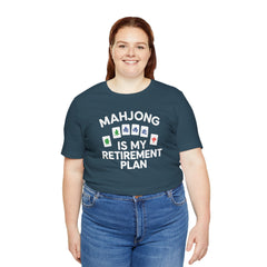 Mahjong Retirement Plan Tee, Fun Unisex T-Shirt for Game Lovers, Perfect Gift for Retirees, Mahjong Enthusiasts, Casual Wear