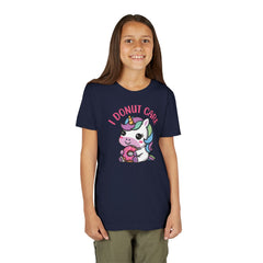 I Donut Care Unicorn Youth Short Sleeve Tee - Fun & Whimsical T-Shirt for Kids