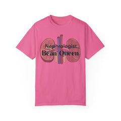 Nephrologist Bean Queen, Graphic Unisex Garment-Dyed T-shirt