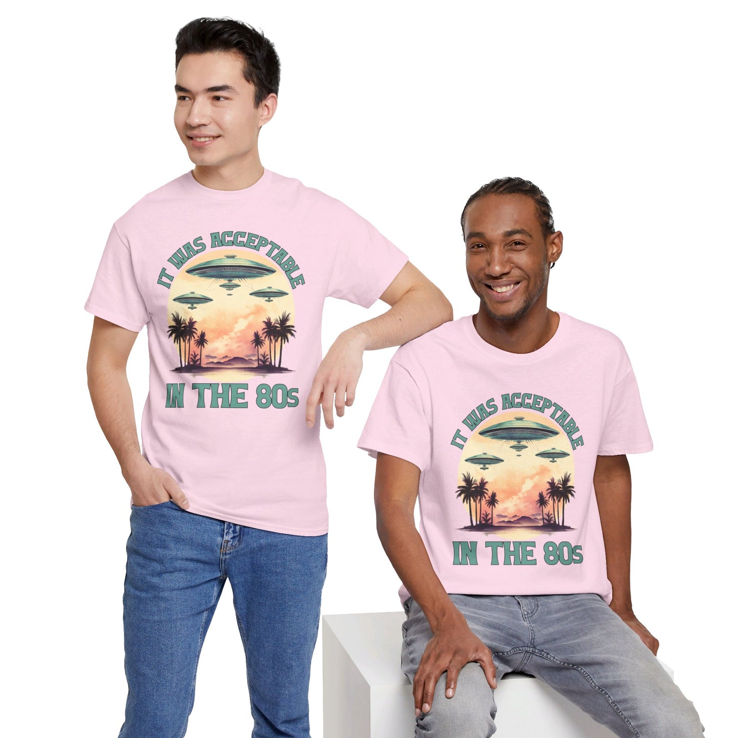 Funny 80s UFOs - Unisex Heavy Cotton Tee