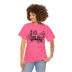 Abstract Retro Racing Car Unisex Heavy Cotton Tee | Perfect for Car Enthusiasts, Father's Day Gift, Casual Wear, Vintage Style, Unique Graphic Shirt