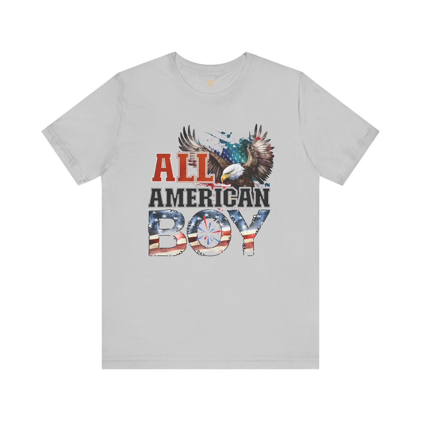 All American Boy With Eagle Graphic, Unisex Jersey Short Sleeve Tee