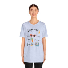 Summer Is — Graphic Tee (Sunglasses, Ice Cream & Sandals)