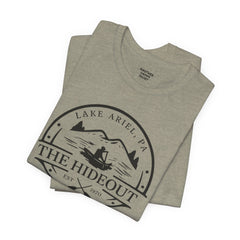 The Hideout Lake Ariel Tee — Vintage Lakeside Cabin T-Shirt