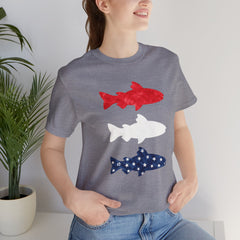 Patriotic Trout T-Shirt — Red White & Blue Fish Tee