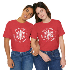 Let It Snow Snowflake T-Shirt — Christmas Winter Tee