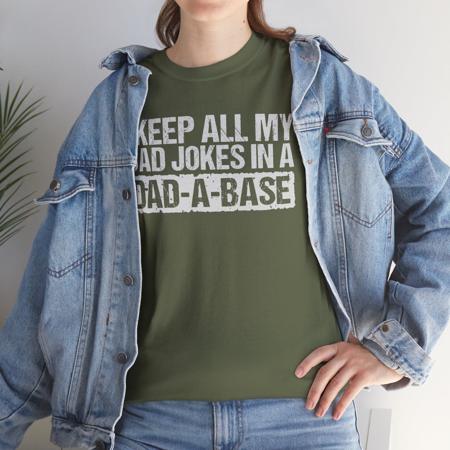 Dads Jokes Only  Dad A Base, Unisex Heavy Cotton Tee